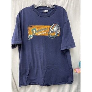 Miami Dolphins NFL Team Apparel Helmet Size XL Unisex T Shirt Vintage